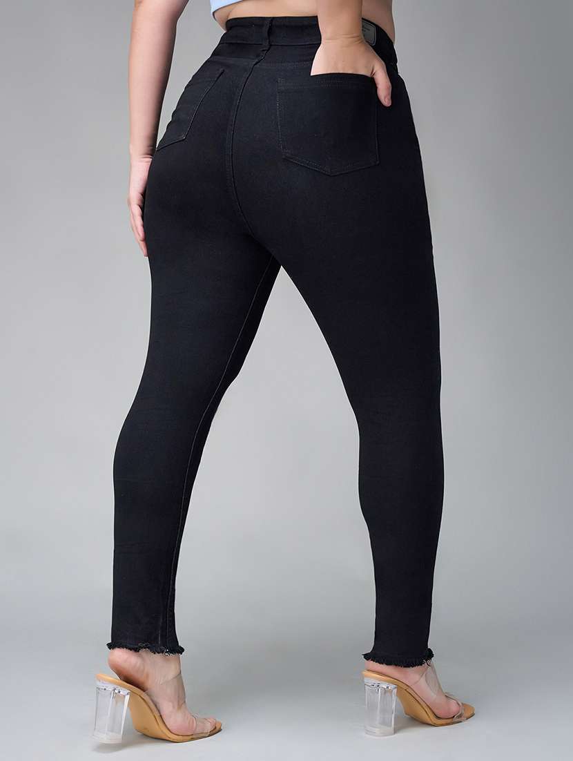 women solid high rise skinny jean - 22402958 -  Standard Image - 2