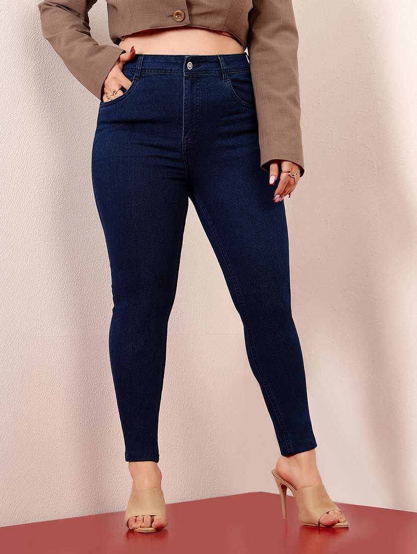 women solid high rise skinny jean - 22402986 -  Standard Image - 2