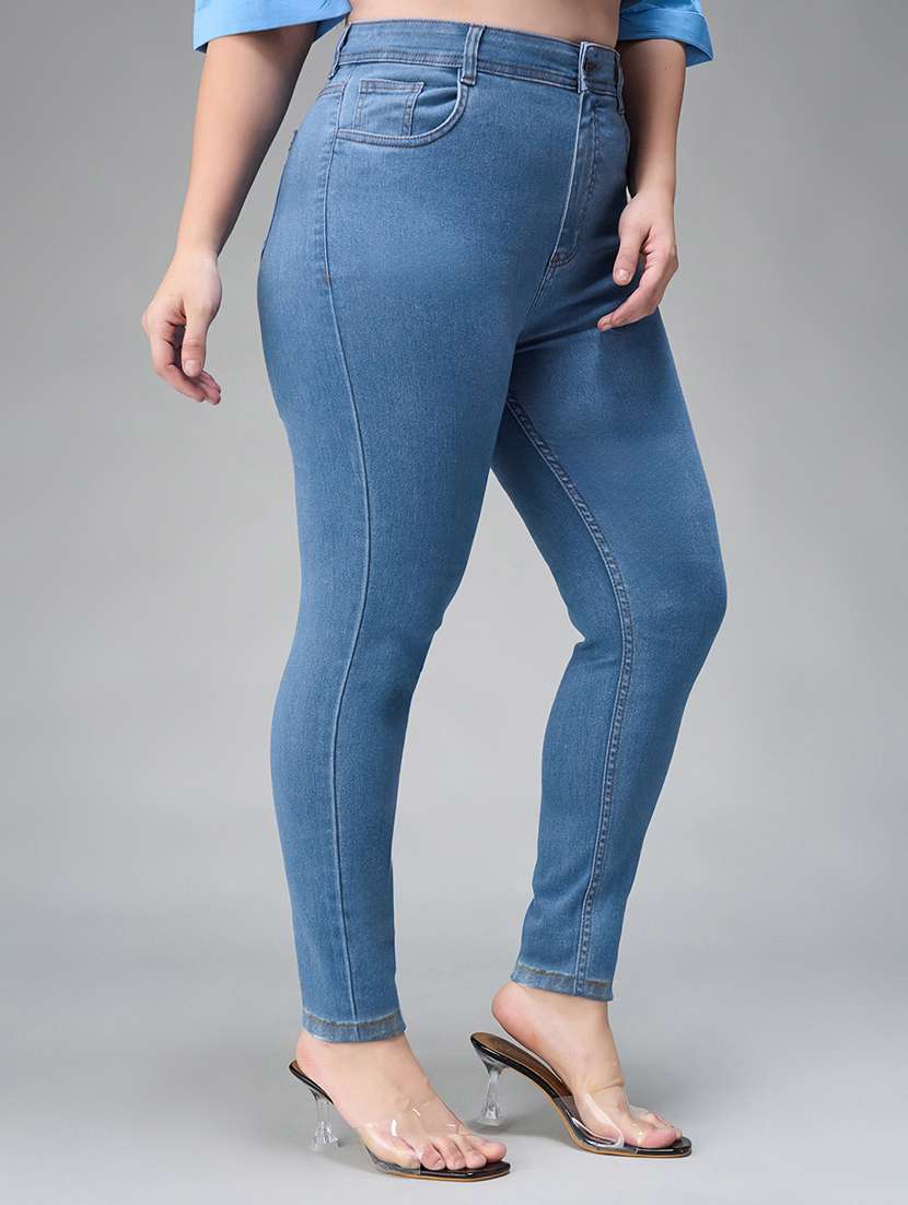women solid high rise skinny jean - 22403042 -  Standard Image - 2