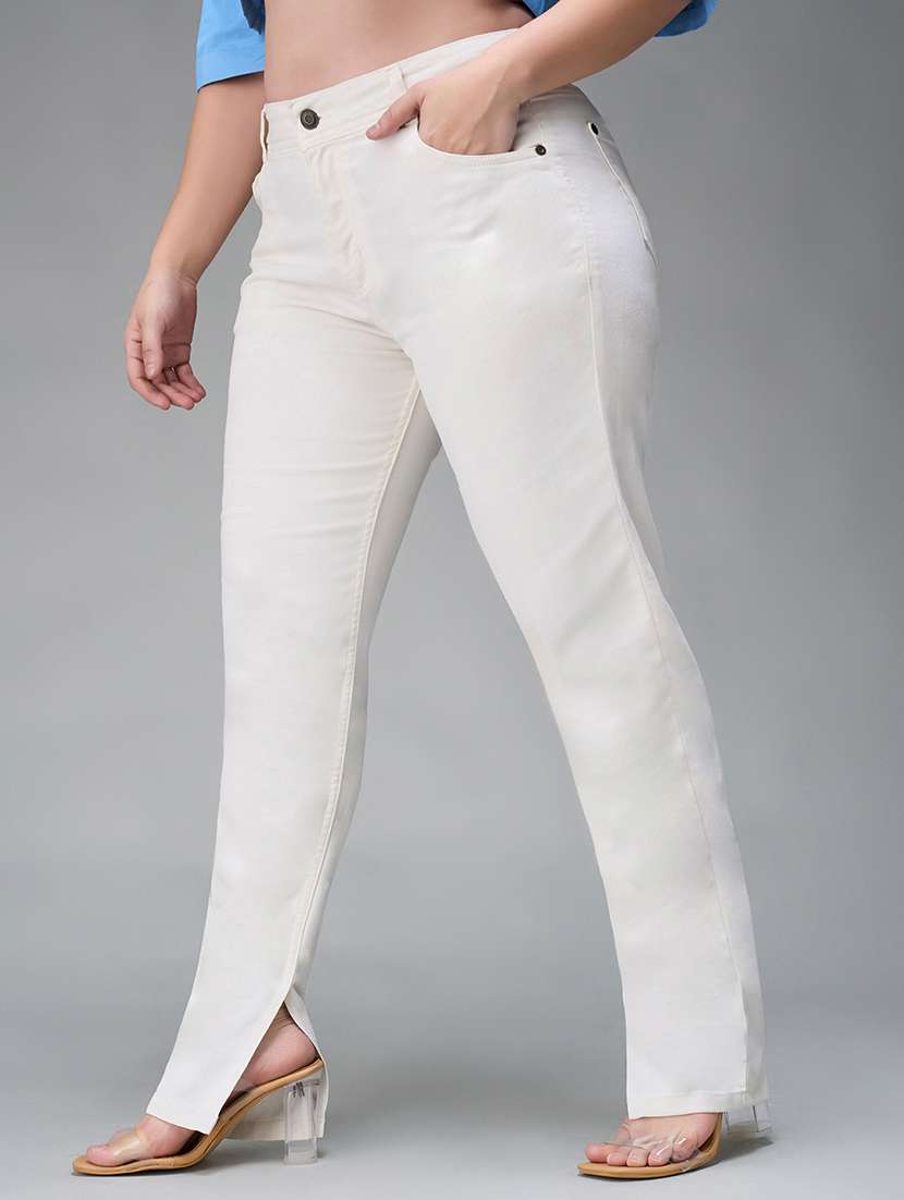 women solid high rise slim fit jeans - 22403102 -  Standard Image - 2
