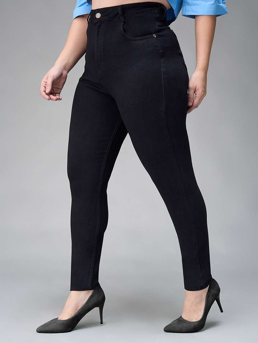 women solid high rise skinny jean - 22403124 -  Standard Image - 2