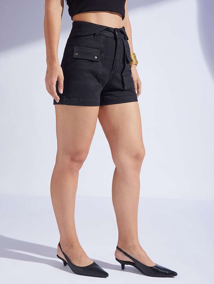 women high rise denim shorts  - 22403156 -  Standard Image - 2