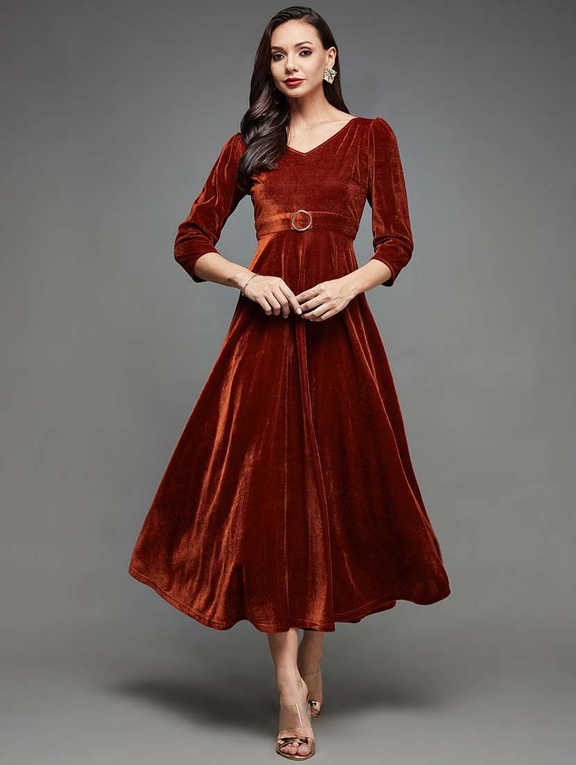 women soldi puff sleeve fit & flare dress - 22403192 -  Standard Image - 2