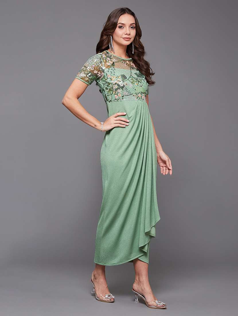 women embellished short sleeve bodycon dress - 22403261 -  Standard Image - 2