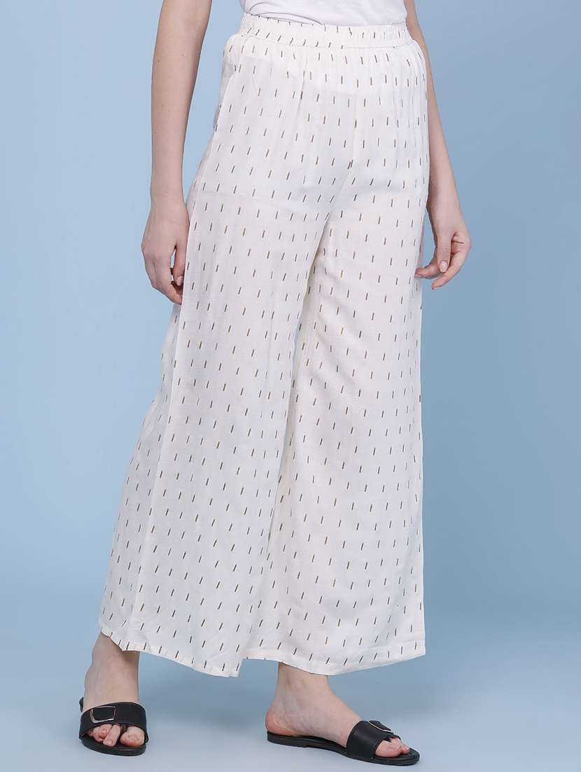 women printed mid rise flared palazzo - 22403441 -  Standard Image - 2
