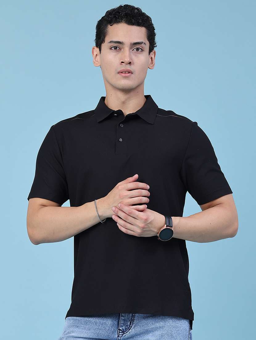 men solid short sleeves polo t-shirt - 22403710 -  Standard Image - 2