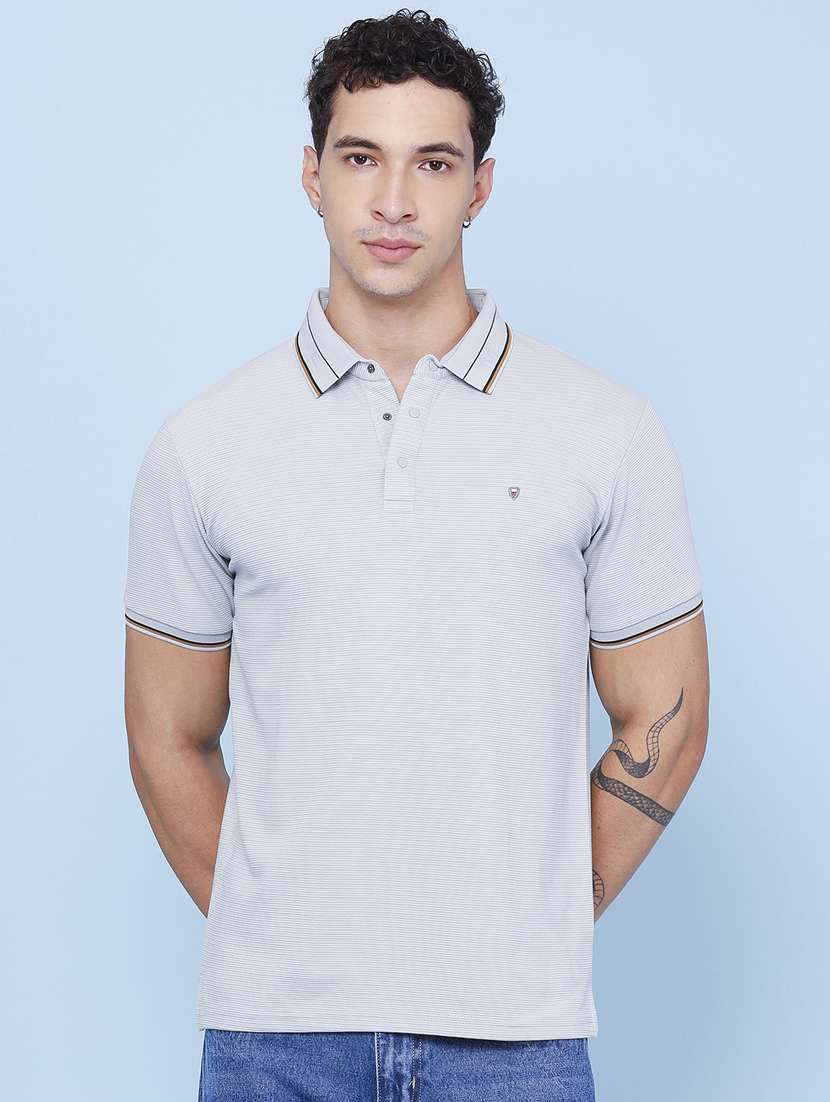 men solid short sleeve slim fit polo t-shirt - 22403717 -  Standard Image - 2