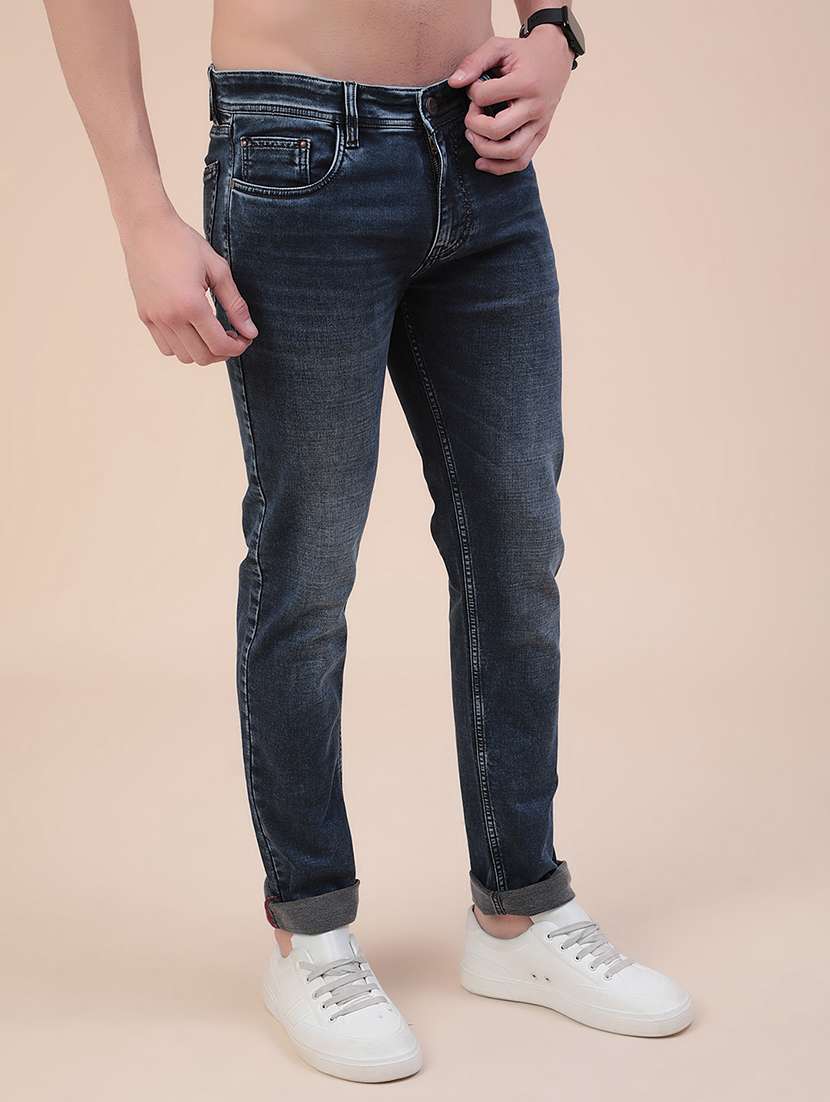 men washed mid rise slim fit jeans - 22403726 -  Standard Image - 2