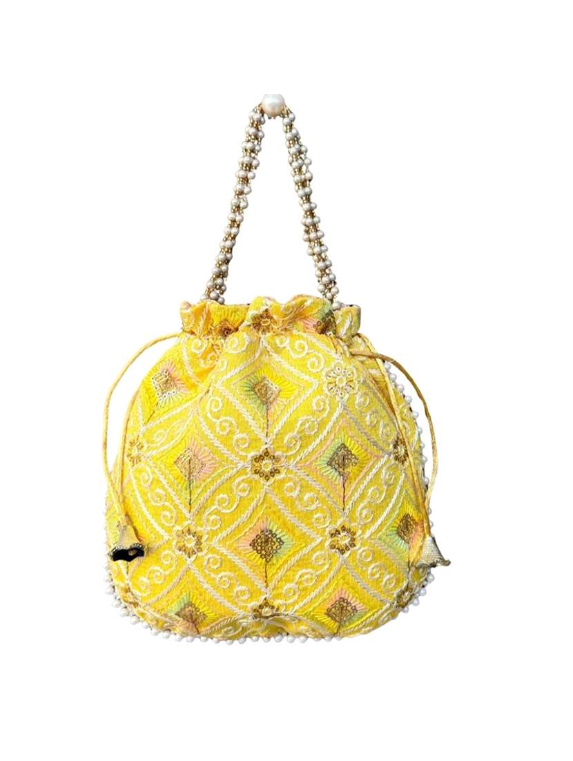 women solid with work embroidered potli - 22403918 -  Standard Image - 2