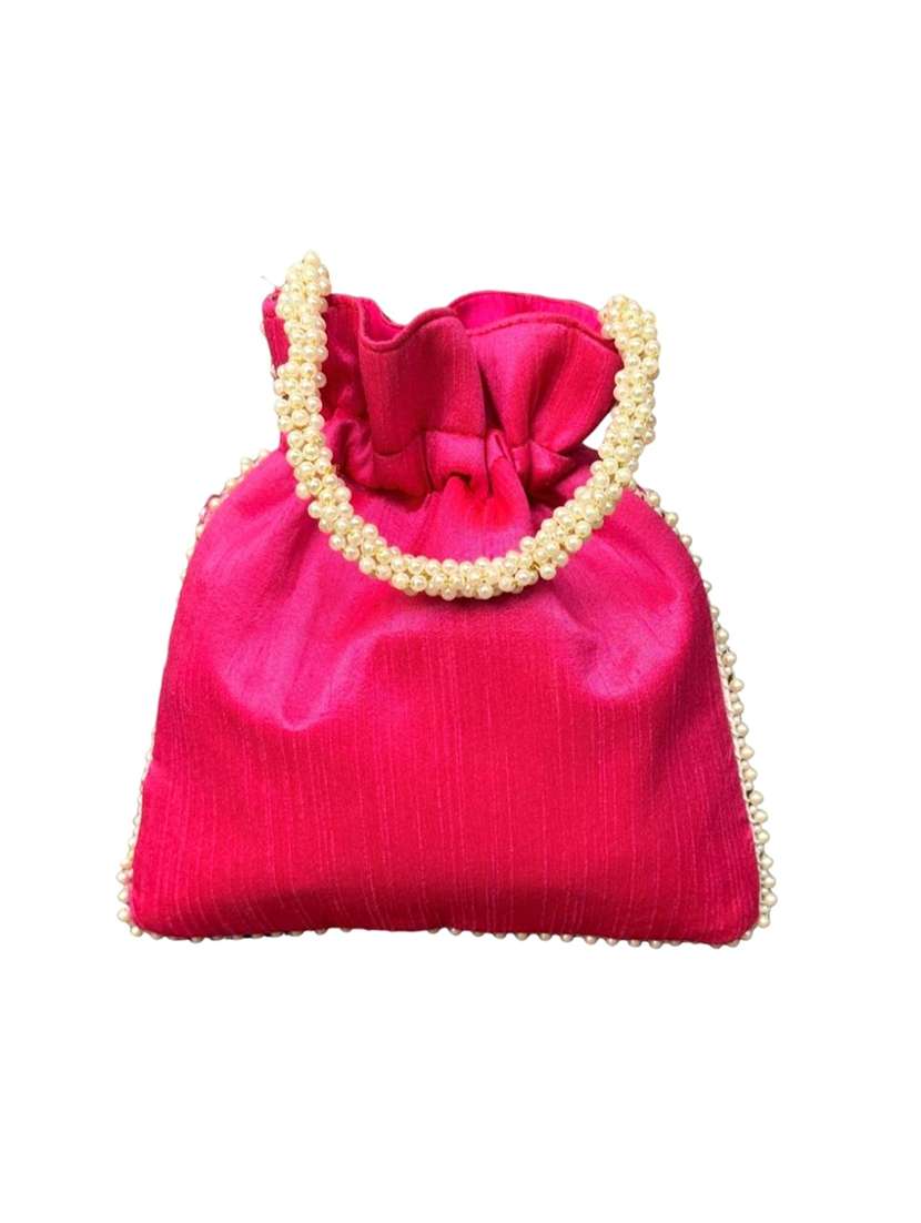 women solid with work embellished potli - 22403920 -  Standard Image - 2