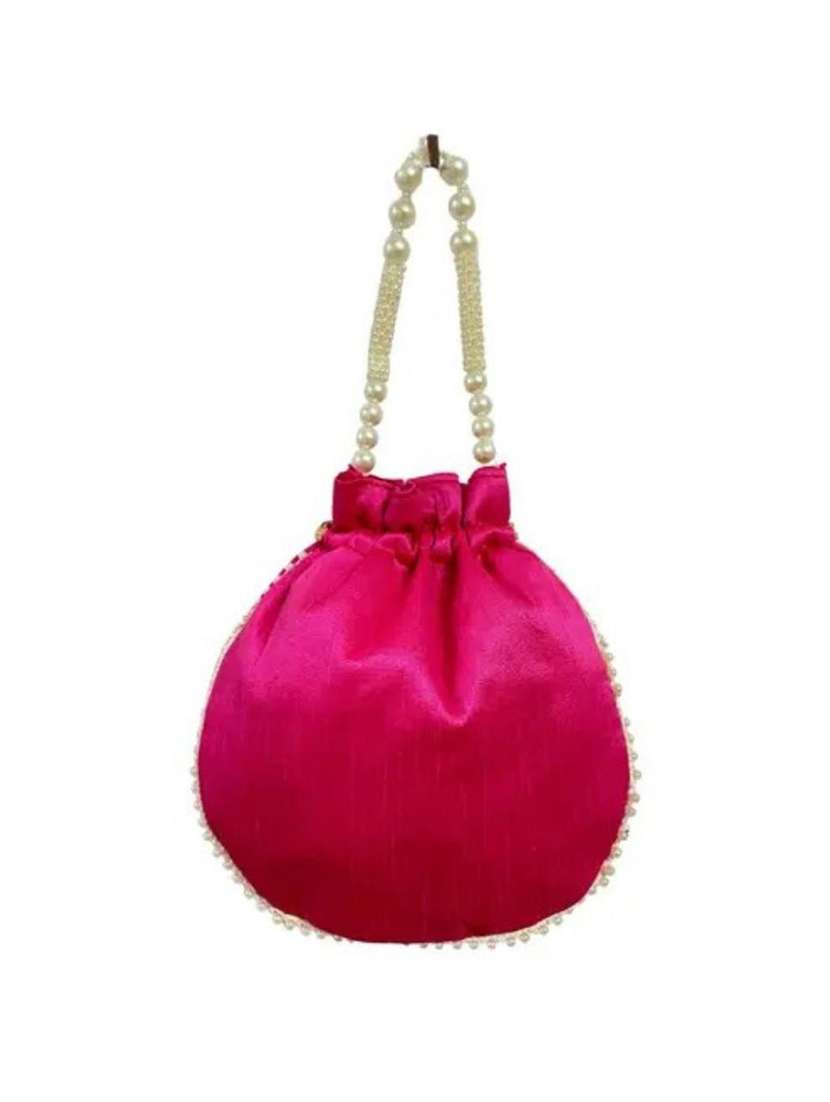 women solid with work embellished potli - 22403927 -  Standard Image - 2