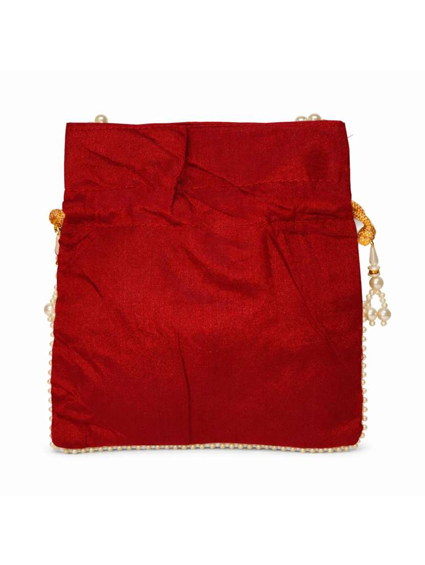 women solid with work embellished potli - 22403935 -  Standard Image - 2