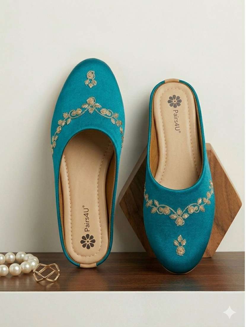 women embroidered slip on mule - 22403950 -  Standard Image - 2
