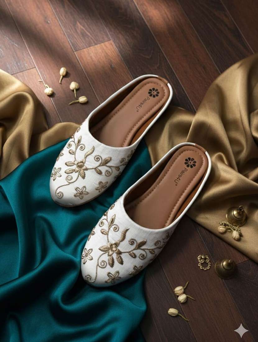 women embroidered slip on mule - 22403954 -  Standard Image - 2