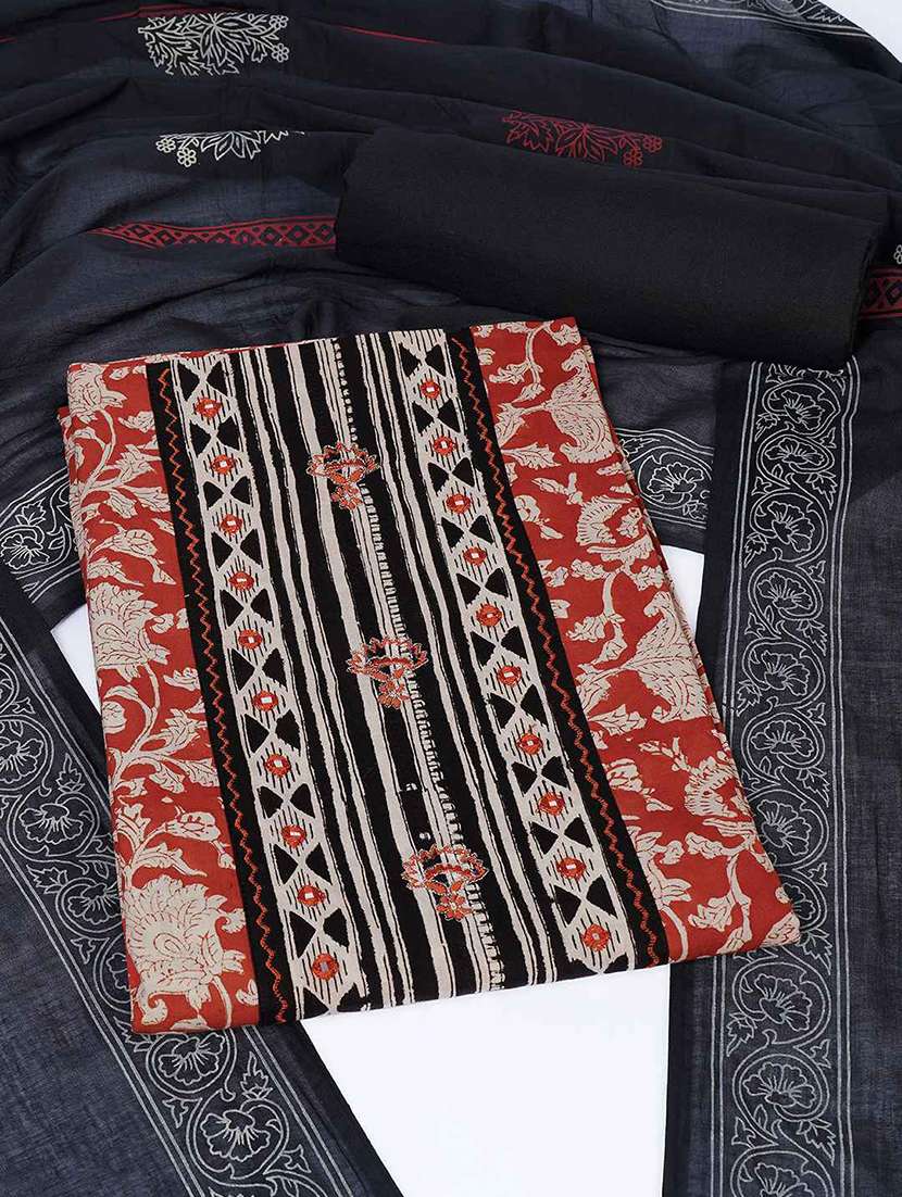 women printed unstitched suit set