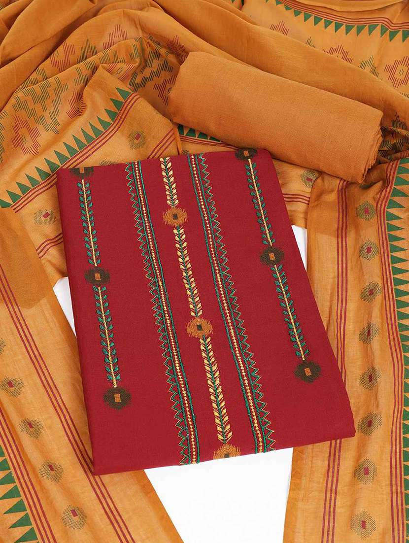 women self design unstitched suit set
