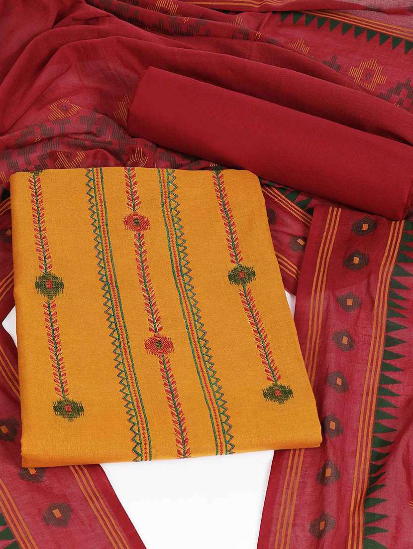 women self design unstitched suit set