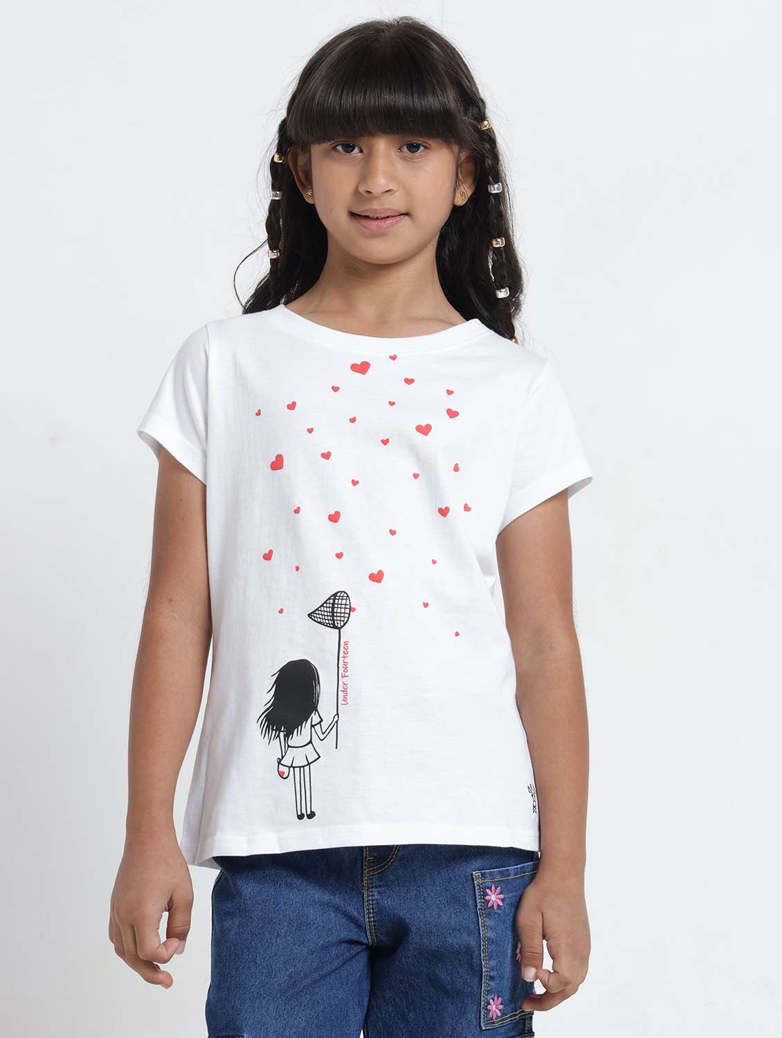 girl white cotton jersey tees tee