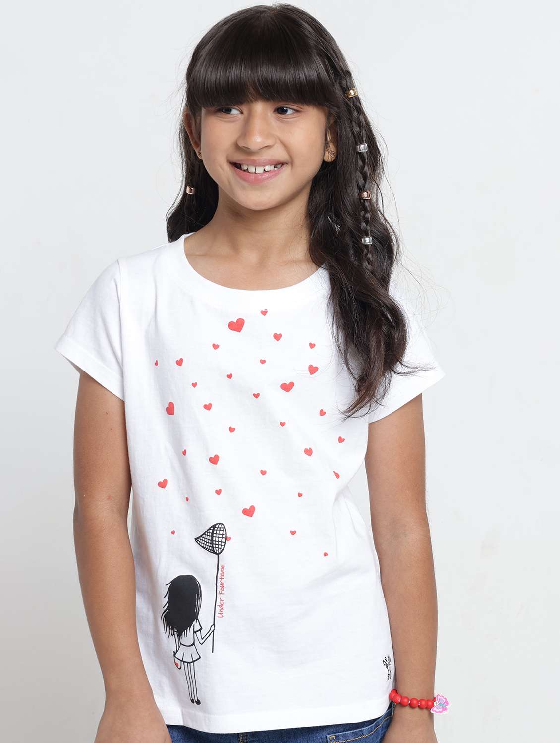 Girl White Cotton Jersey Tees Tee - 22404243 -  Standard Image - 2