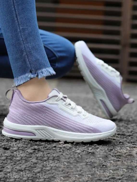 women solid lace-up casual shoe