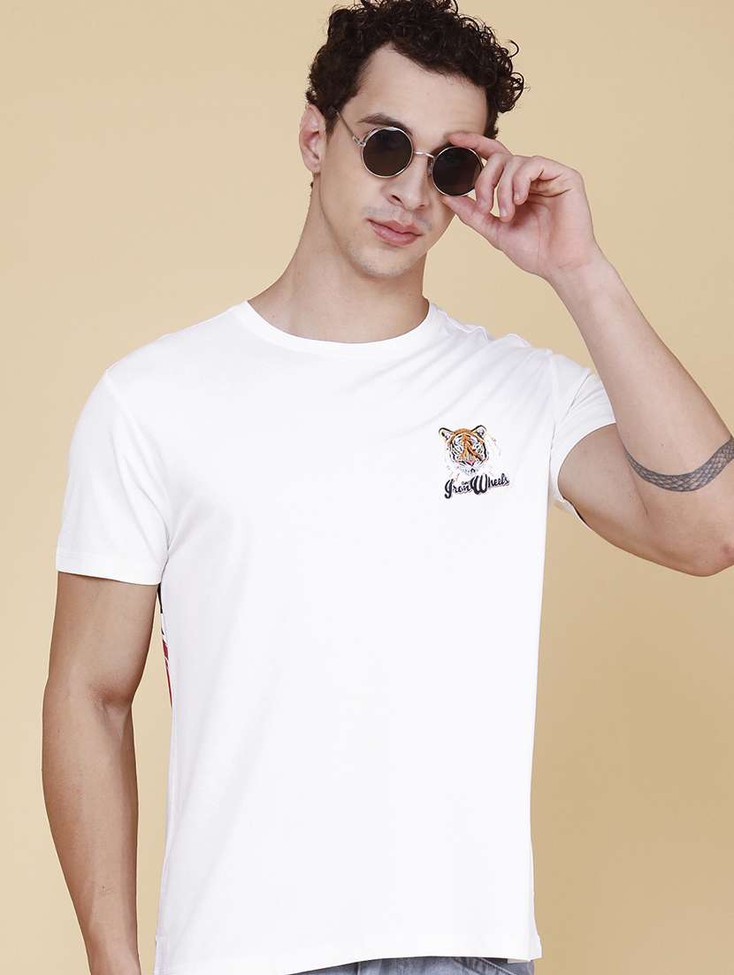 men printed short sleeves regular t-shirt - 22404966 -  Standard Image - 2