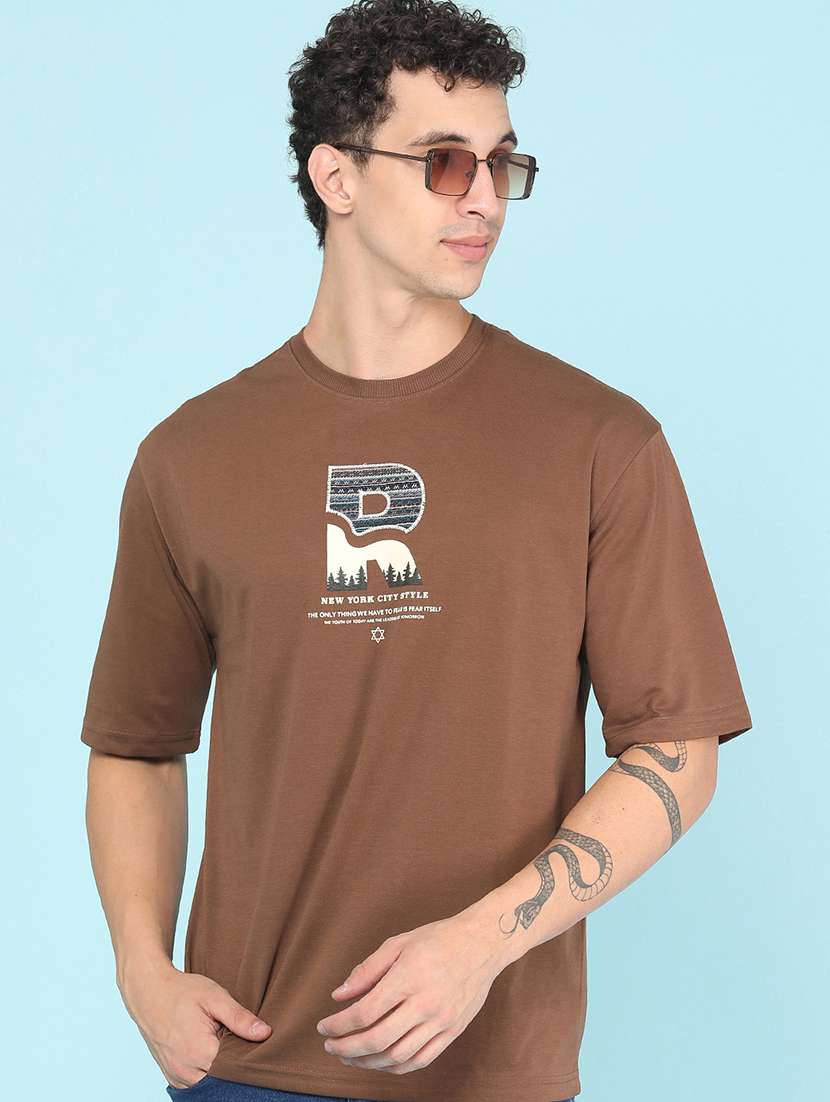 Men Printed Short Sleeves Oversized T-shirt - 22404969 -  Standard Image - 2