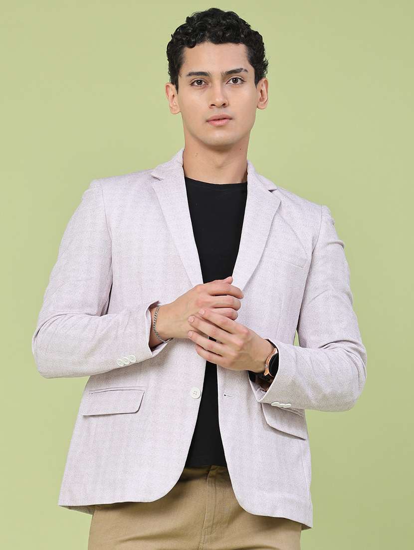 Men Self Design Single Breasted Casual Blazer - 22405036 -  Standard Image - 2