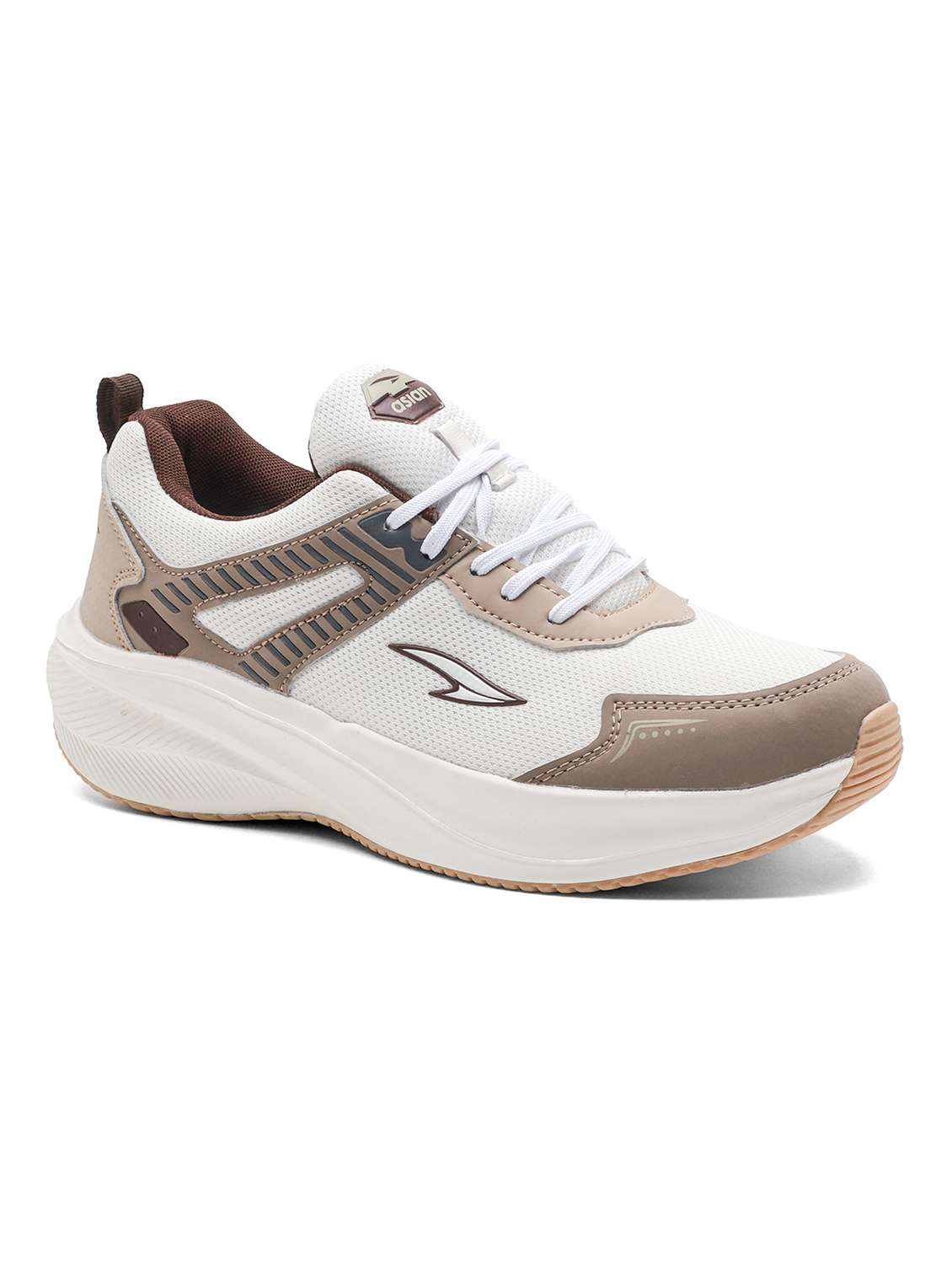 men beige lace up sport shoe - 22405153 -  Standard Image - 2