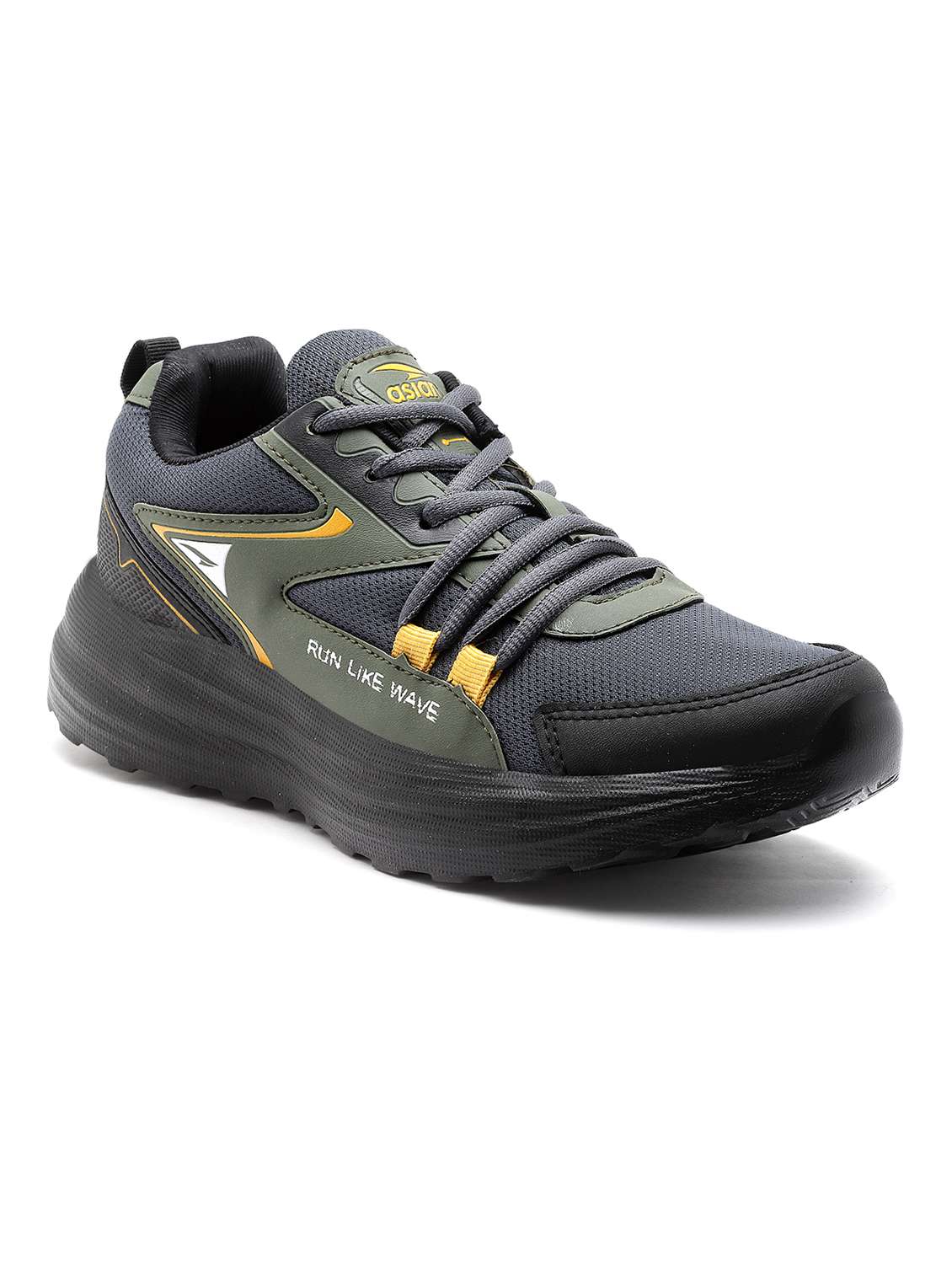 men olive lace up sport shoe - 22405186 -  Standard Image - 2