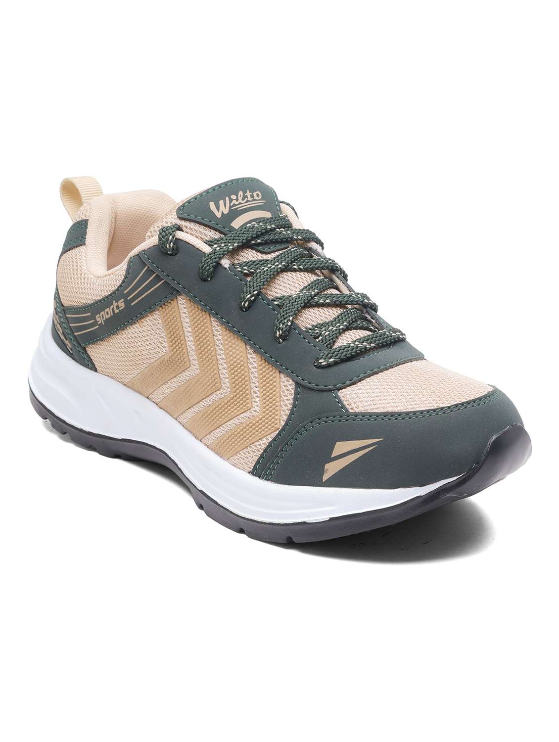 men beige lace up sport shoe - 22405284 -  Standard Image - 2