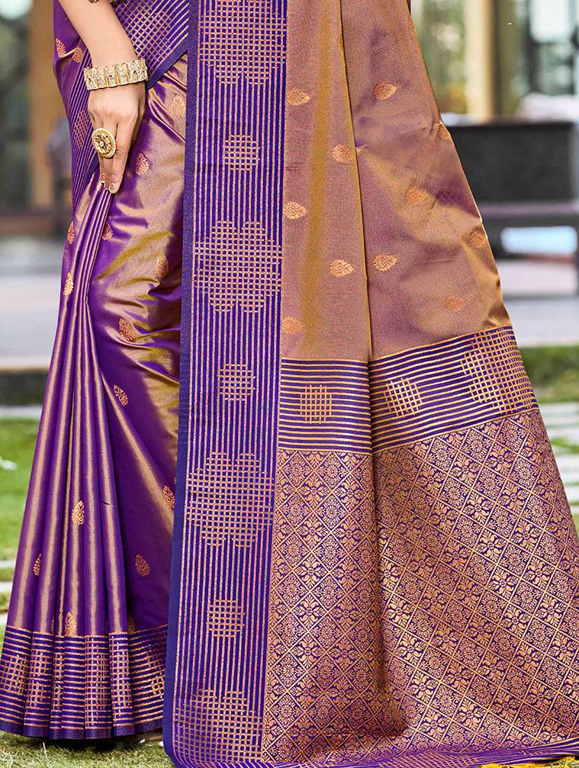 Women Self Design Bordered Saree With Blouse - 22405384 -  Standard Image - 2