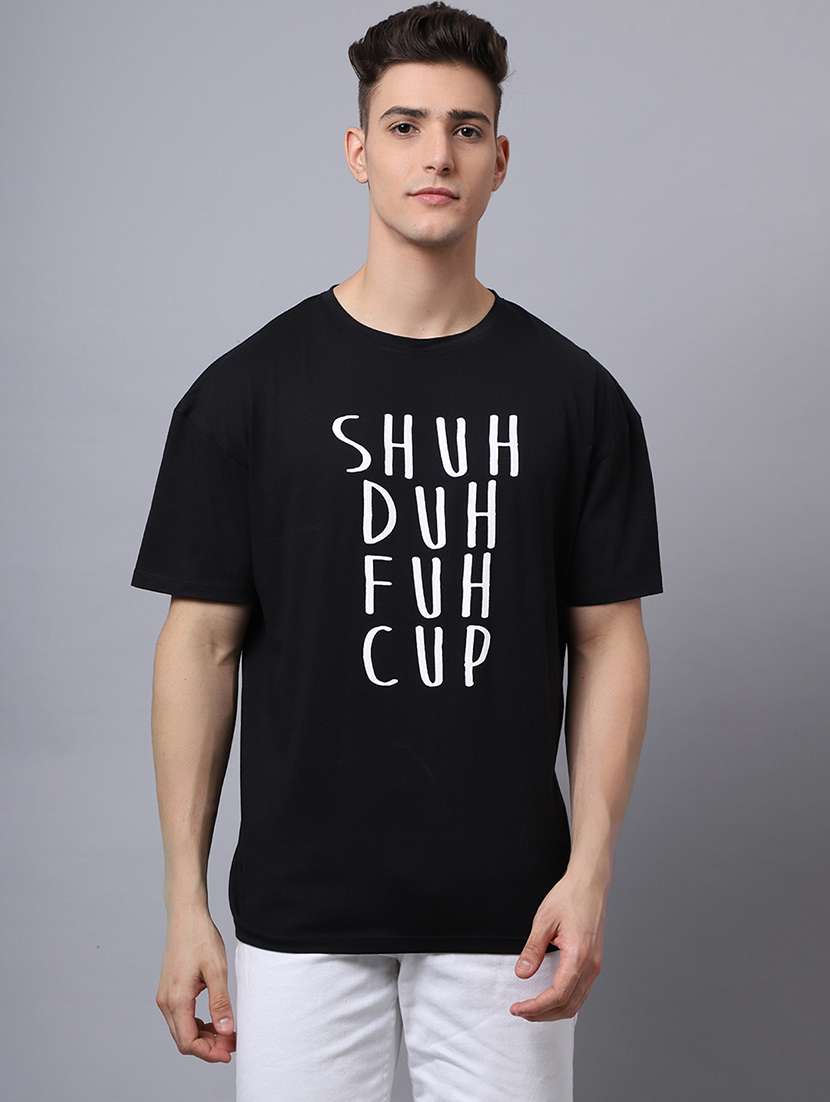 men typographic short sleeve oversized t-shirt