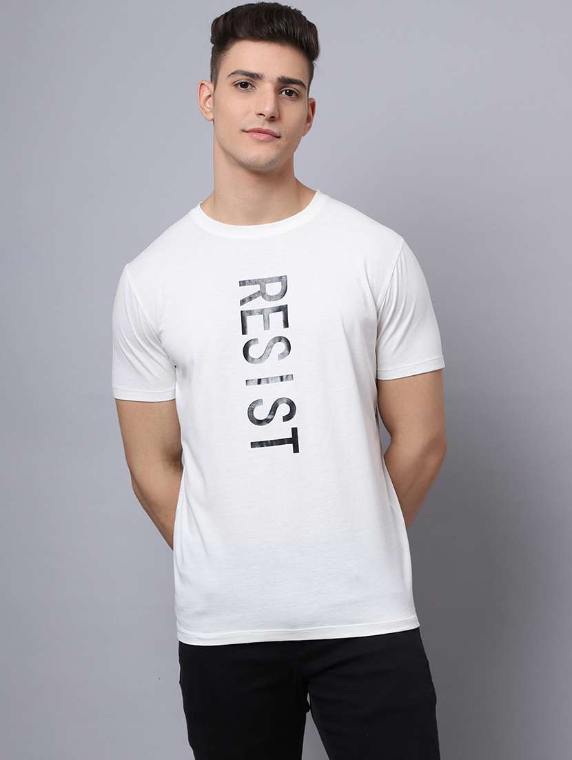 men typographic short sleeve regular fit t-shirt