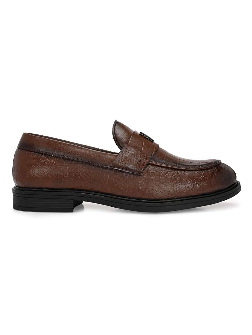 men brown slip on loafer - 22406498 -  Standard Image - 2