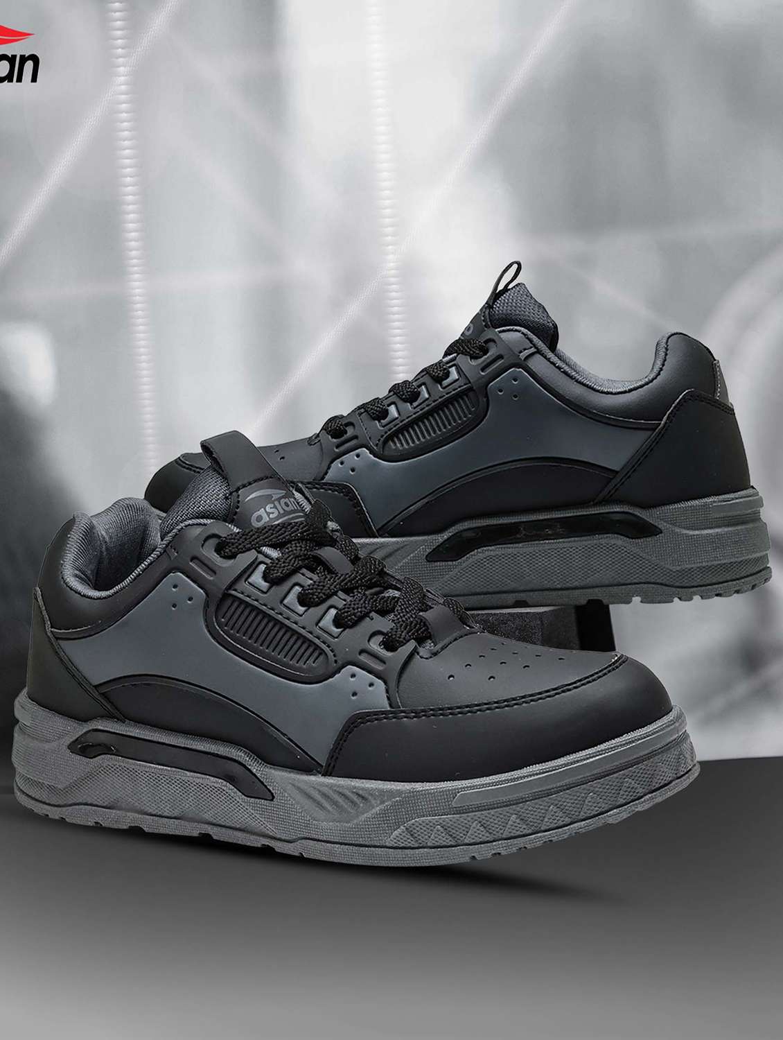 men color block lace up sneaker