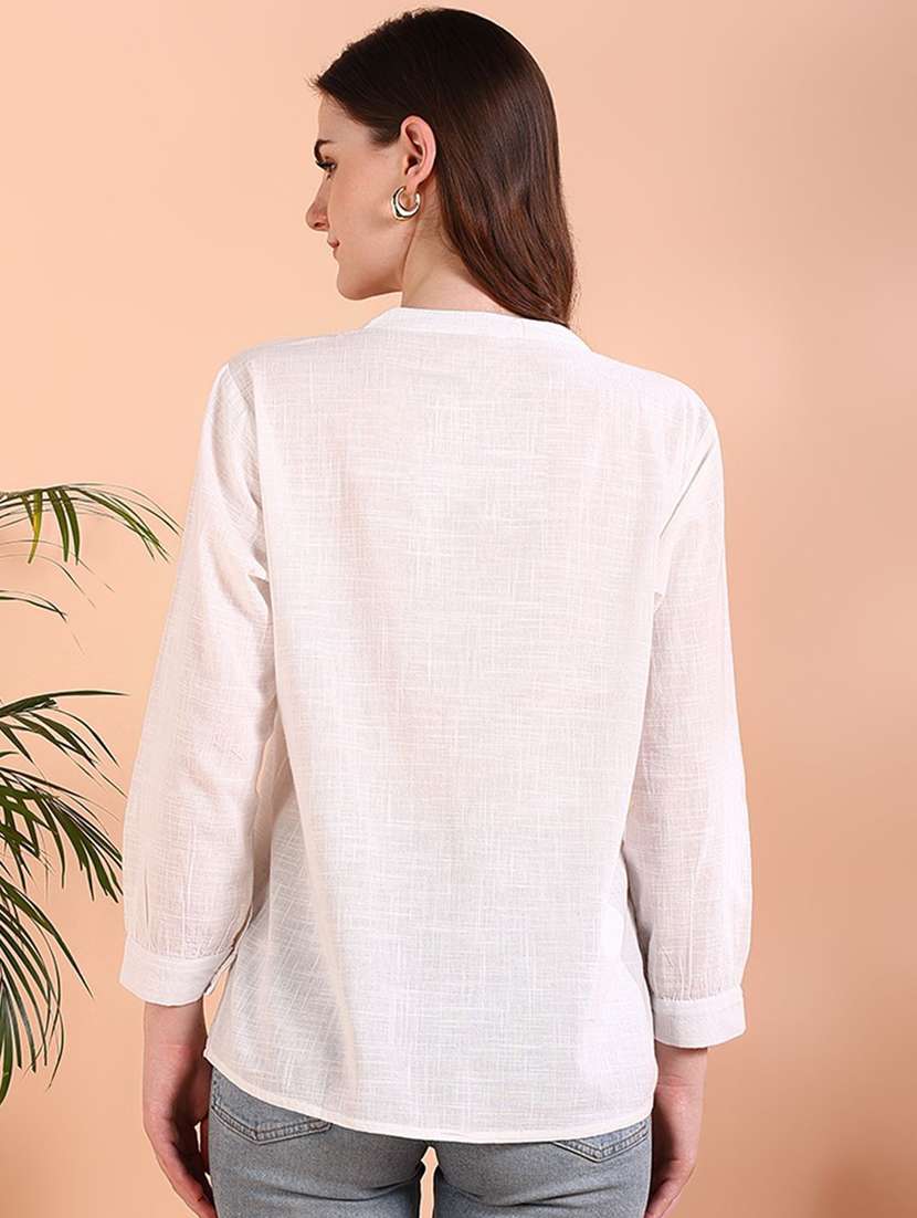 white viscose regular shirt - 22407394 -  Standard Image - 2