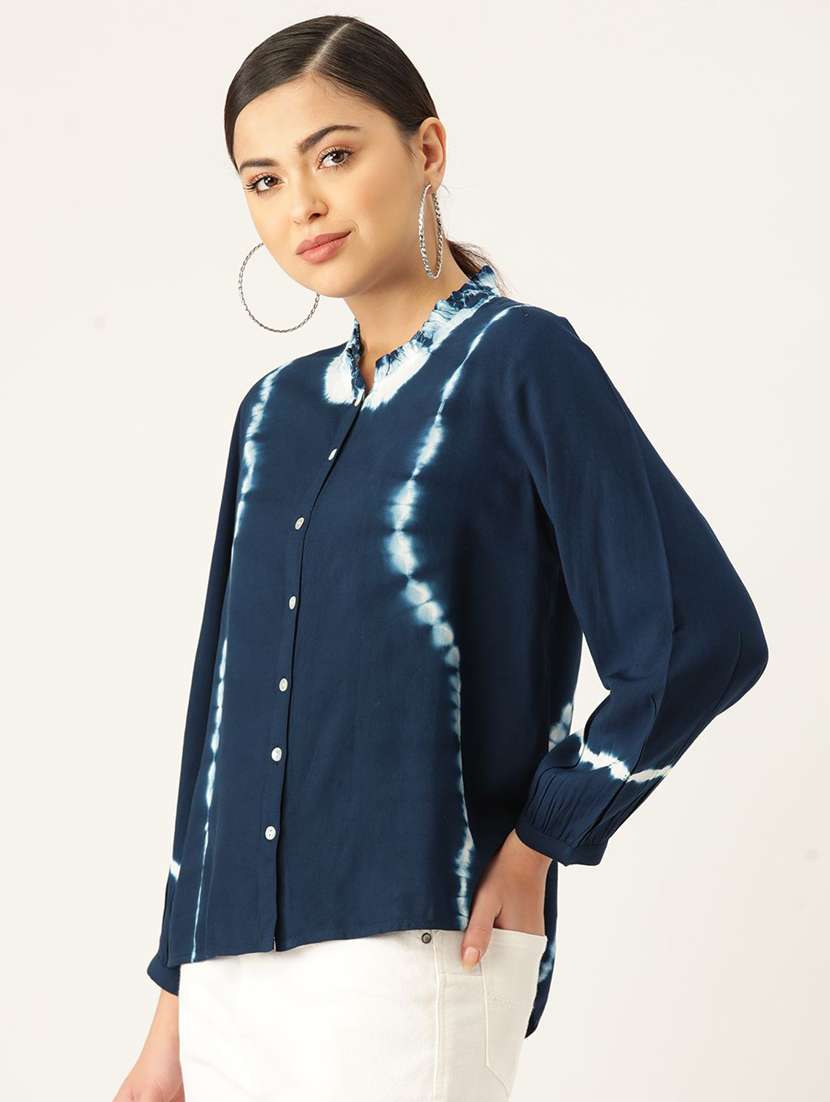 printed viscose spread collar regular shirt - 22407503 -  Standard Image - 2