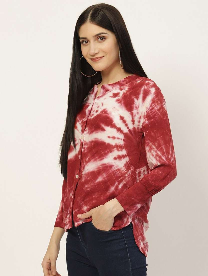 women printed  multi colored viscose regular shirt - 22407550 -  Standard Image - 2