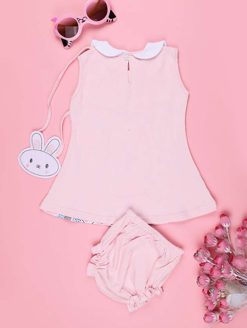 kids printed sleeveless frock with bloomer - 22407933 -  Standard Image - 2
