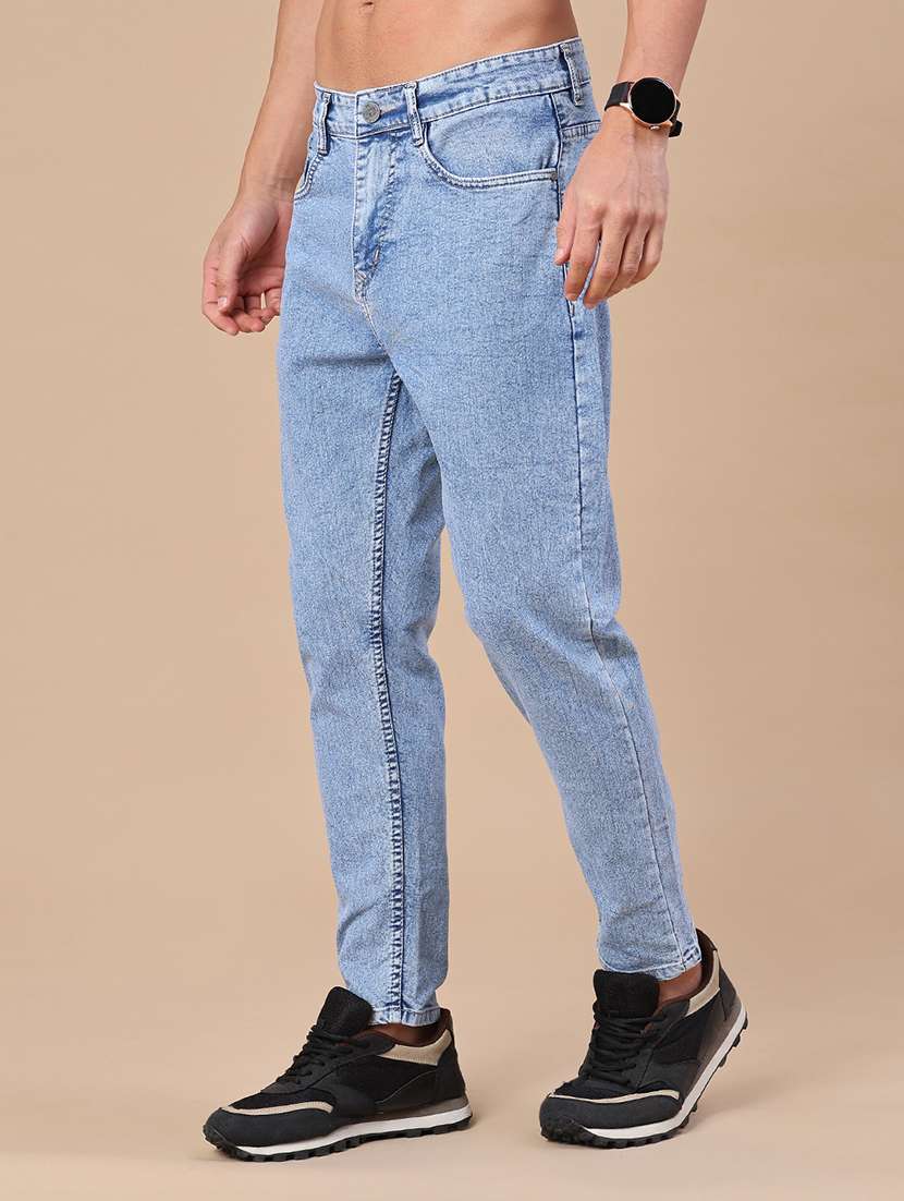 men washed mid rise slim fit jeans - 22407963 -  Standard Image - 2