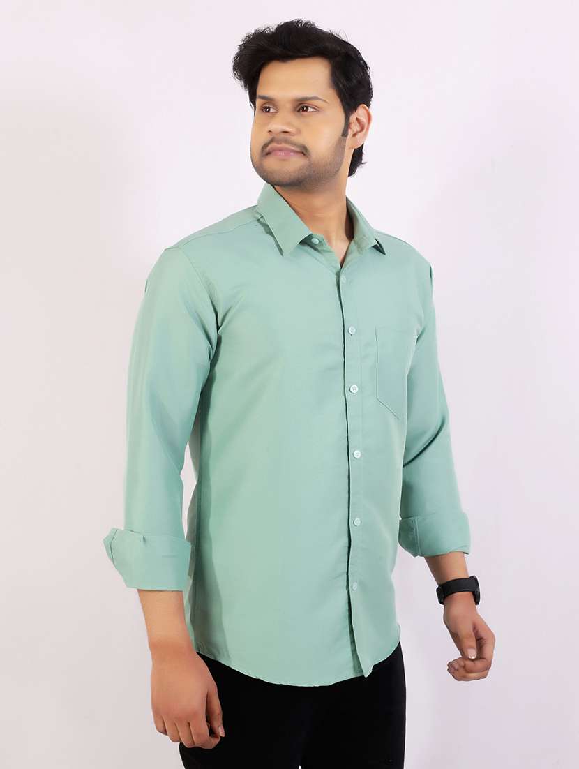 men solid long sleeve regular fit casual shirt - 22407985 -  Standard Image - 2