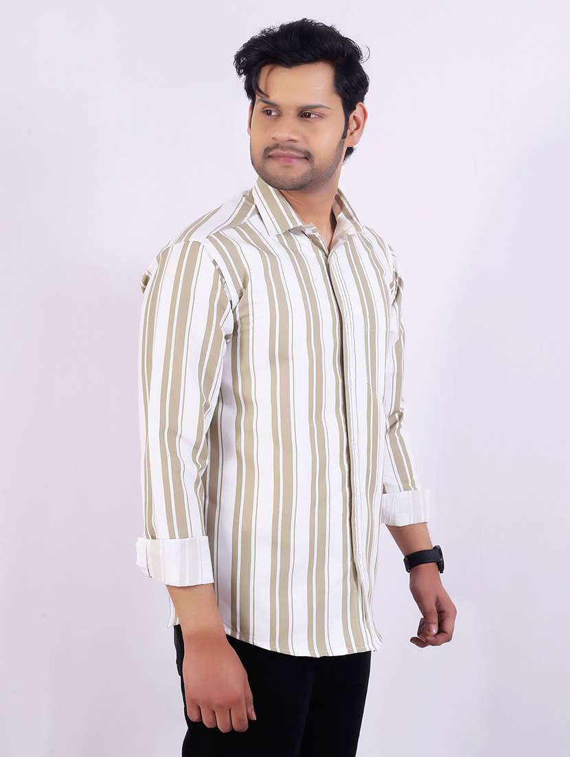 men striped long sleeve regular fit casual shirt - 22407995 -  Standard Image - 2