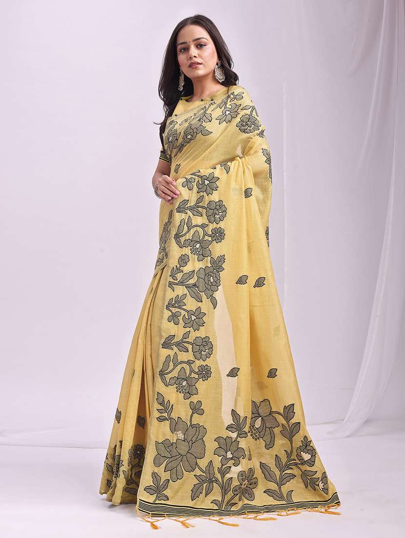 Women Self Design Bordered Saree With Blouse - 22408096 -  Standard Image - 2