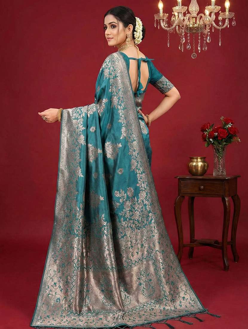 women self design banarasi saree with blouse - 22408110 -  Standard Image - 2