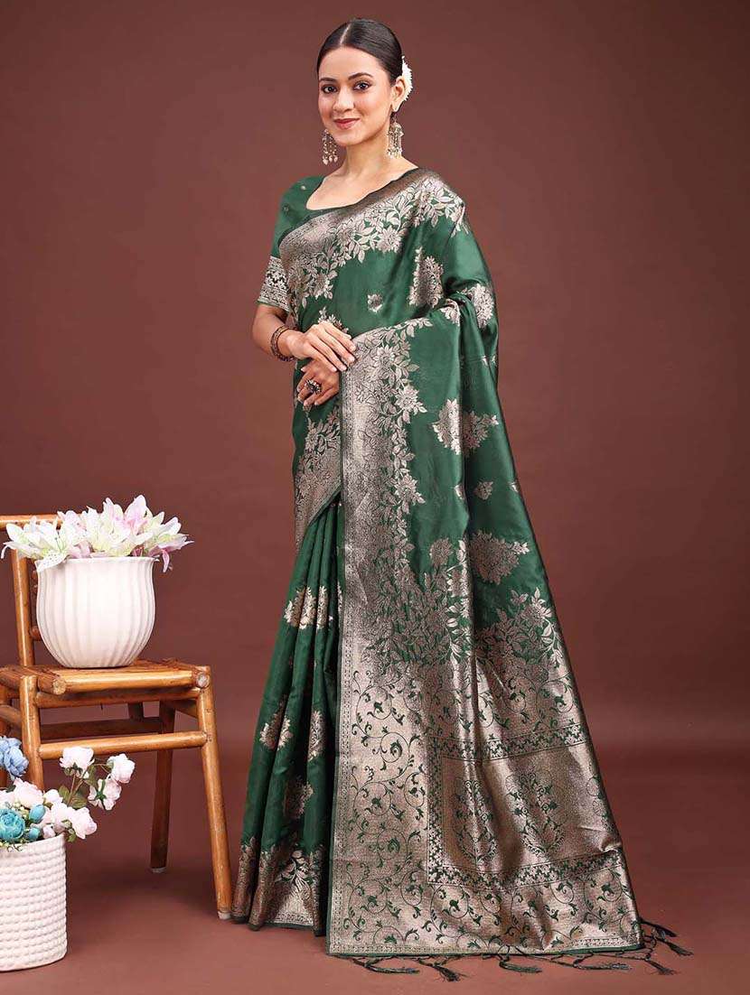 women self design banarasi saree with blouse - 22408123 -  Standard Image - 2