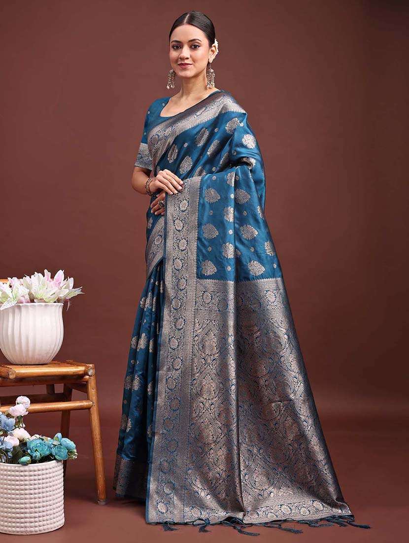 women self design banarasi saree with blouse - 22408129 -  Standard Image - 2