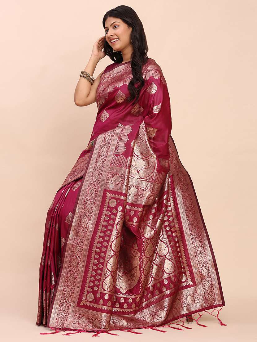 women self design banarasi saree with blouse - 22408135 -  Standard Image - 2