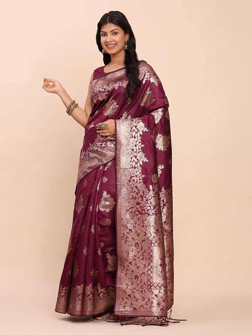 women self design banarasi saree with blouse - 22408138 -  Standard Image - 2