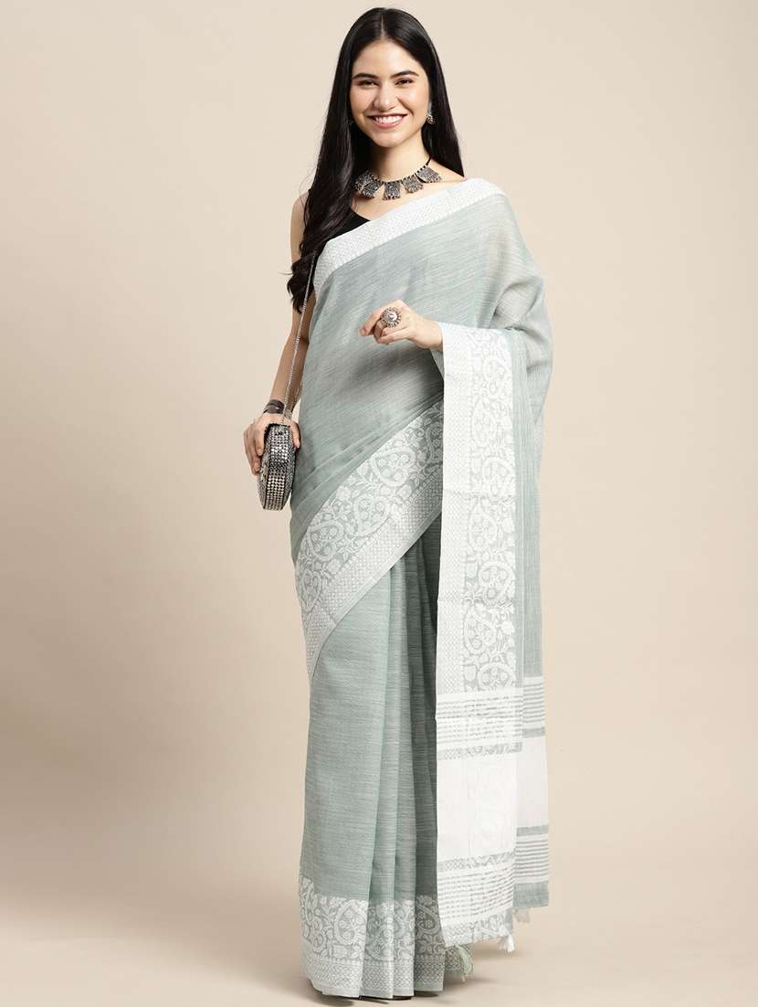women self design bordered saree with blouse - 22408141 -  Standard Image - 2