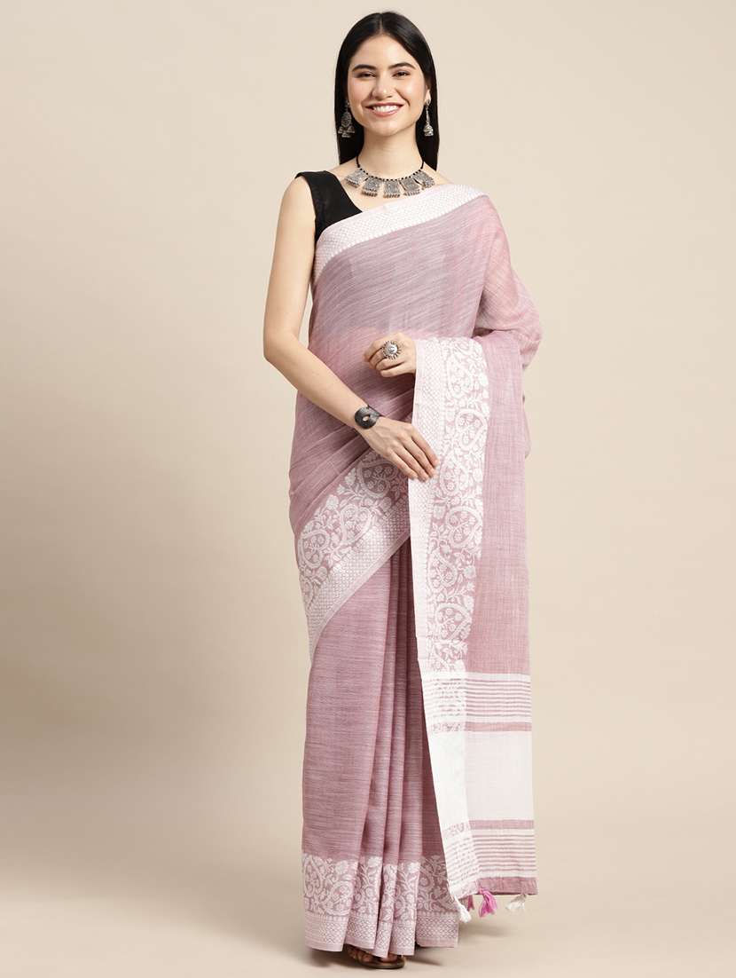 women self design bordered saree with blouse - 22408142 -  Standard Image - 2